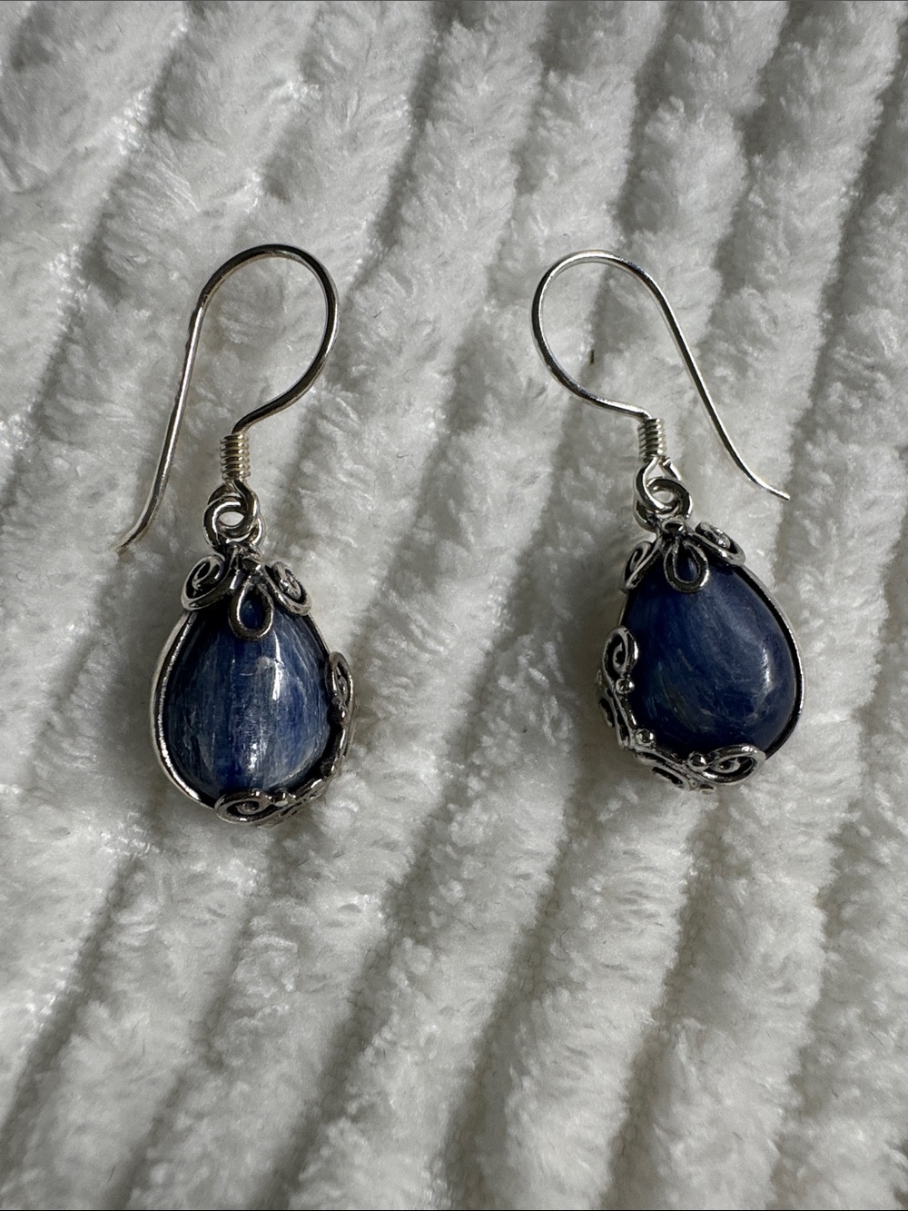 Bali Legacy Himalayan Kyanite Earrings in Sterling Silver 10.00 ctw